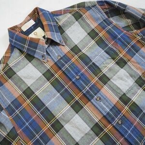 Viyella Sz M Plaid Casual Button Down Shirt Cotton/Wool blend
